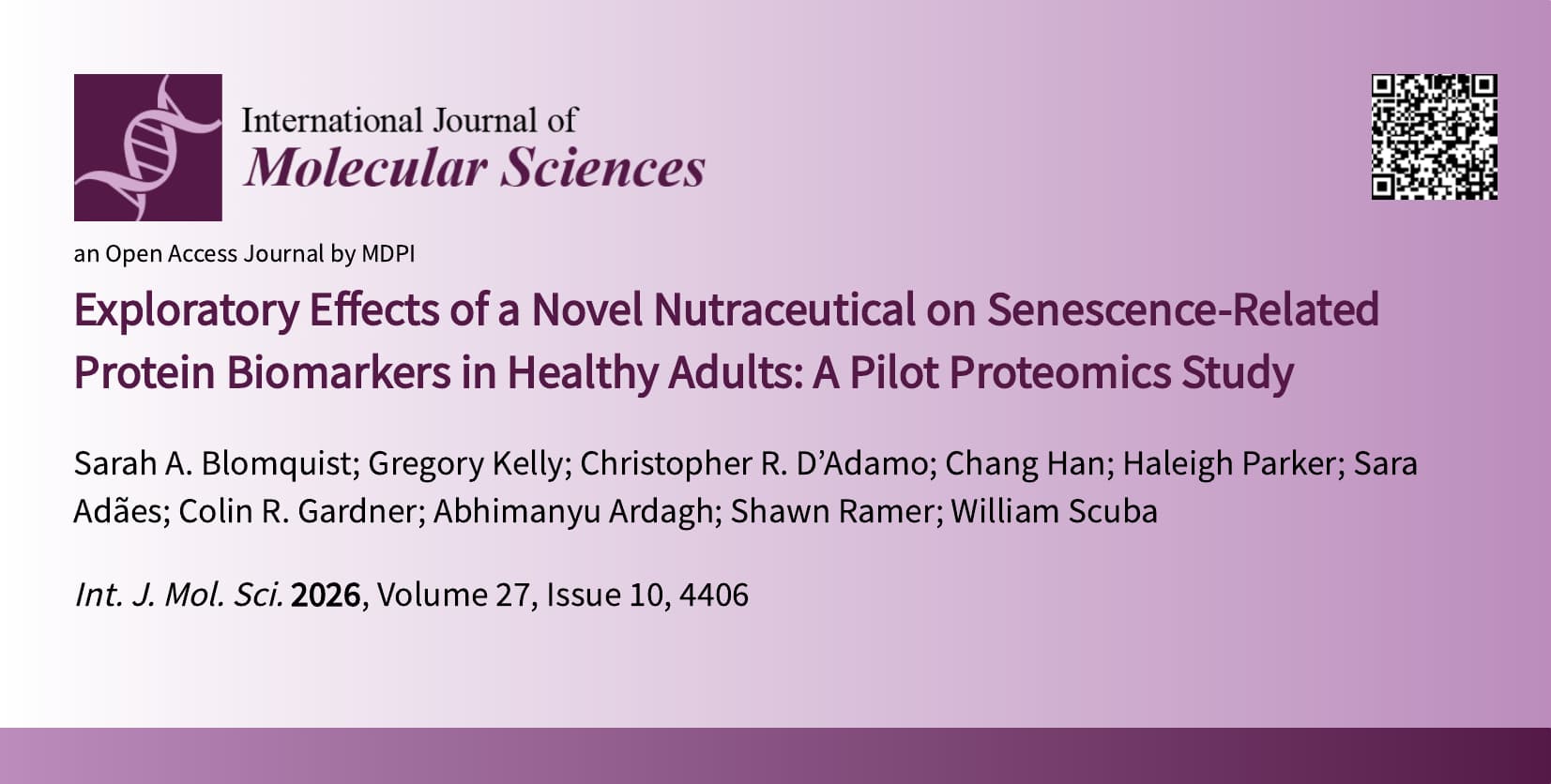 Qualia Senolytic Proteomics Pilot Study